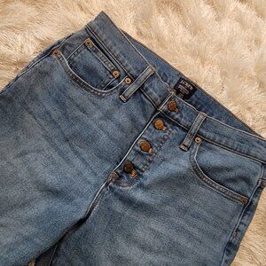 J. Crew Essential Straight Denim Jeans Sz 29P Blue